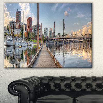 « marinas on the river », reproduction de photo sur toile tendue
