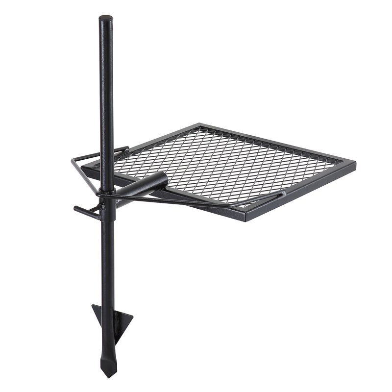 Heavy-Duty Black Stainless Steel Swivel Campfire Grill