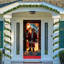 Kbndieu Christmas Door Curtain Decoration Door Cover Christmas Scene Layout Background Cover-1866739462