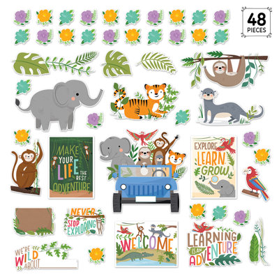 Creative Teaching Press Jungle Friends Bulletin Board Set, 48 Pieces