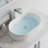 Dowell 6004 Modern Bathroom Design Fluted Oval Ceramic Vessel Sink - Gloss White-118230132