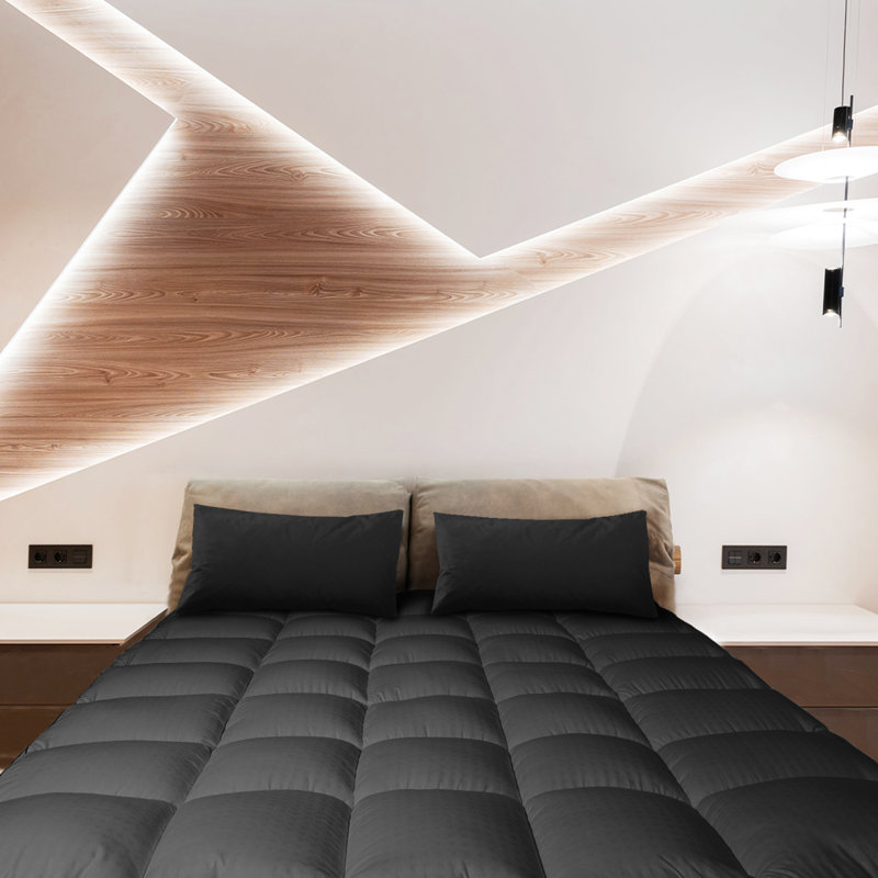 Protège-matelas 2 po Bryes Alwyn Home, Très grand, gris