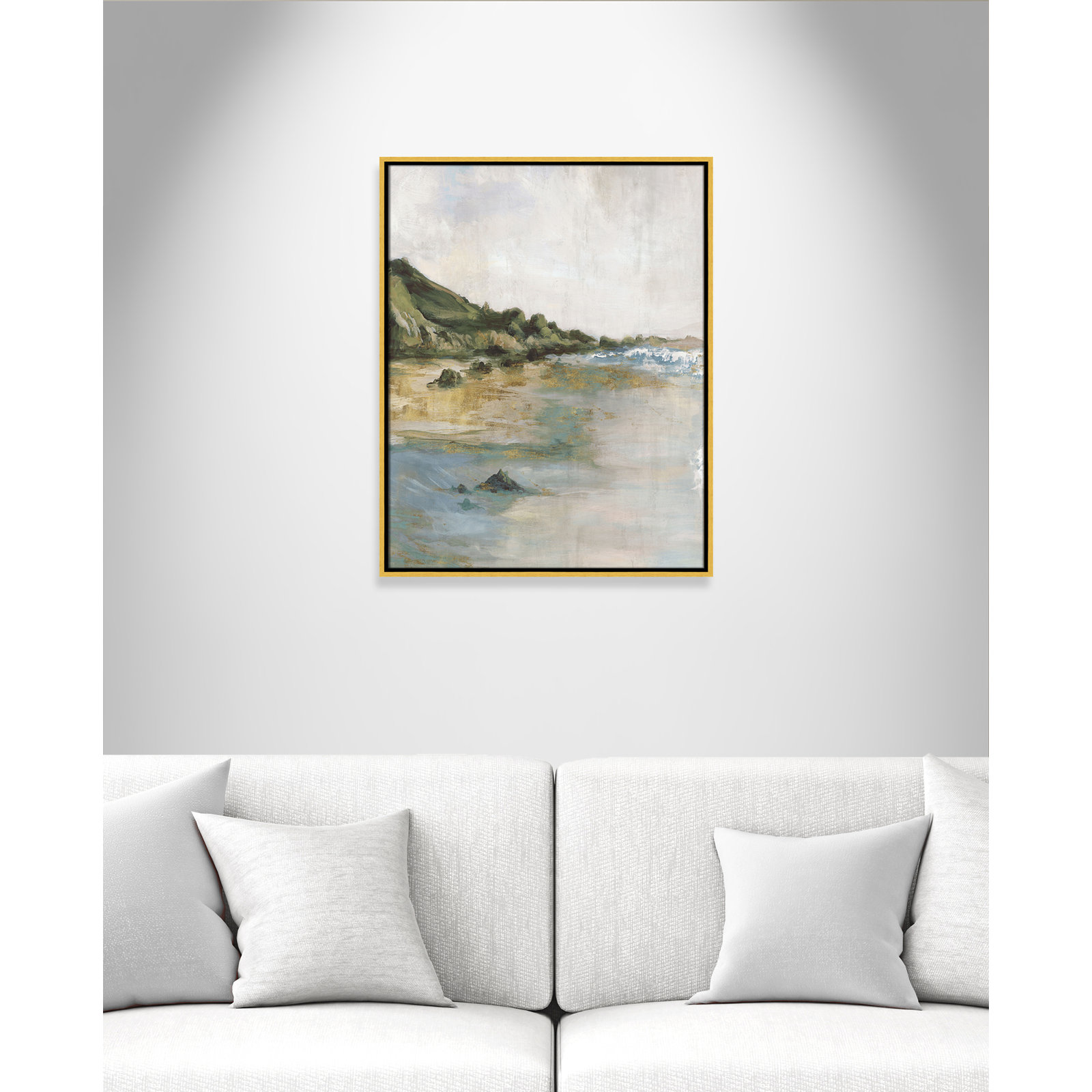 Cordoba "Tide's Edge" Print, 29.5" H x 23.5" W, Gold