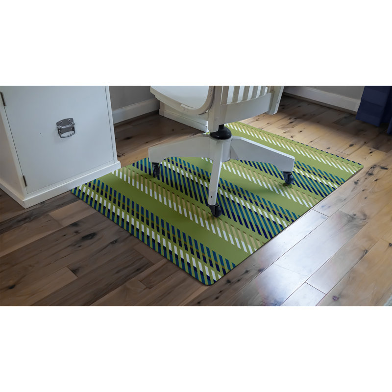Tapis de chaise de bureau 9 à 5 35 po x 47 po Stripe, Vert