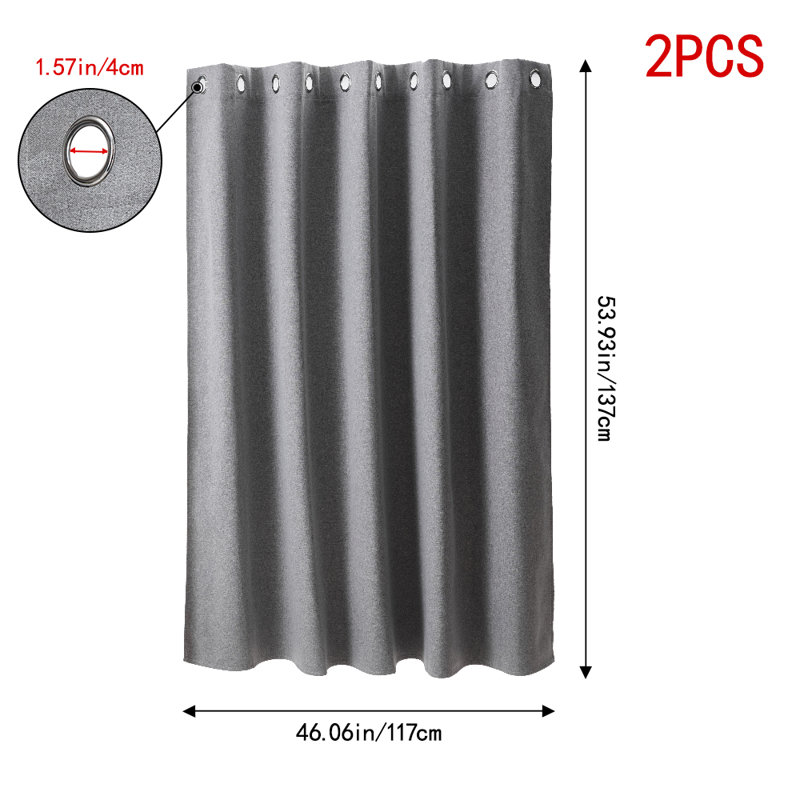 Sheer Curtain, Grey, 117cm Width x 137cm Drop