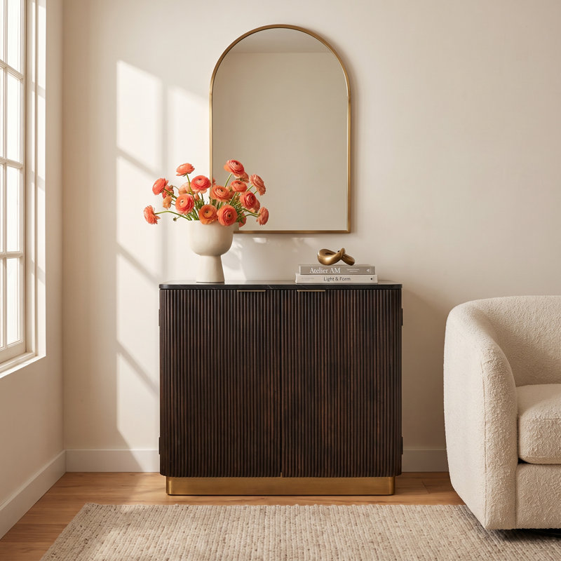 Rylee Modern Cabinet, Dark Brown