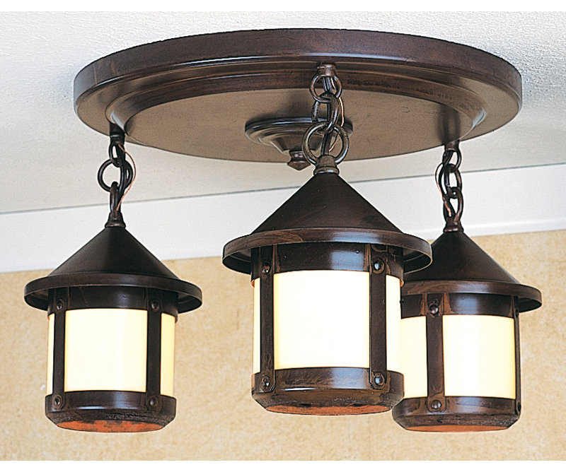 Arinze Glass Semi Flush Mount, Verdigris Patina, Gold White Iridescent