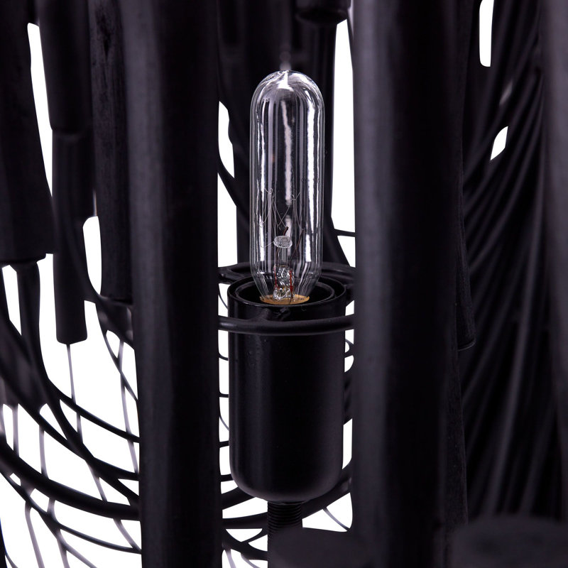 Tilda Chandelier, 38" H x 36" W x 36" D, Black Stained Wood