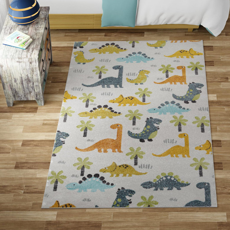 Unique Loom Dinotopia Whimsy Kids Rug, Rectangle 7'10" x 10'