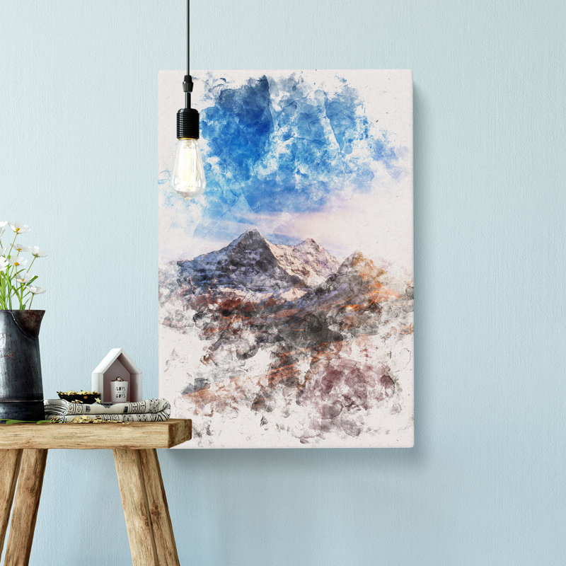 Mountains In Switzerland - Wrapped Canvas, 50cm H x 35cm W x 3cm D