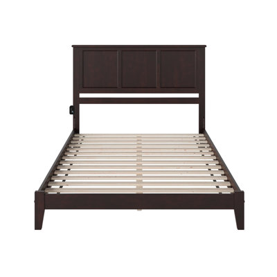 Clyda Solid Wood Panel Bed