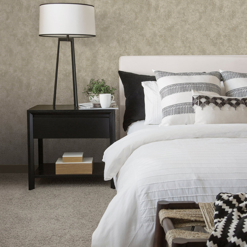 Lustre Metallic 3D Embossed Spot Wallpaper Roll, Cream
