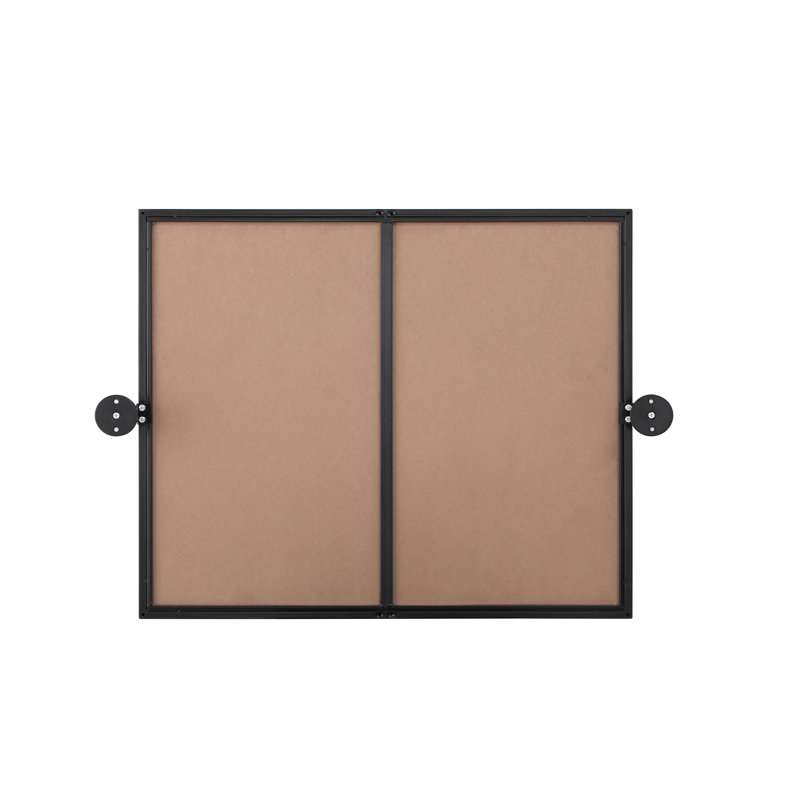 Amoura Pivot Mirror, 24" x 20", Black