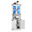Grande armoire d'angle, armoire de rangement d'angle avec porte vitrée et tablettes réglables, rangement peu encombrant-1243718504