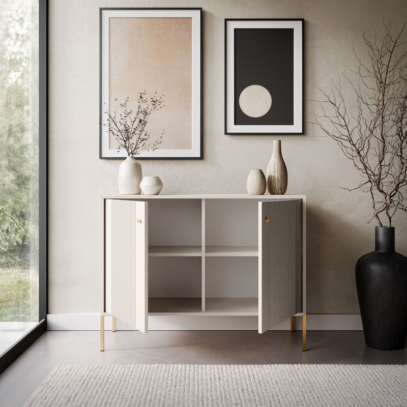 105cm Sideboard, cashmere + gold legs