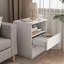 (Ensemble de 2) table de bout avec station de charge USB C rapide, canapé avec 2 tiroirs, grande armoire de rangement moderne en bois pour le salon, la chambre à coucher, le bureau, blanc