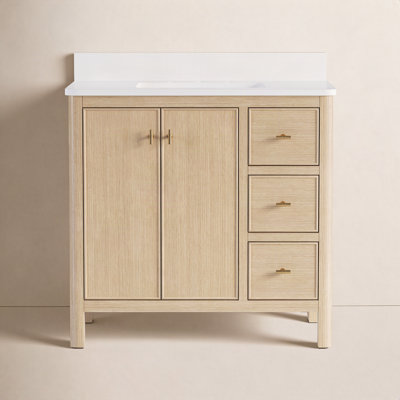 Kingsley 36" Oak Single Bathroom Vanity