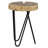 Ameyia 12 in. Round Wood and Metal End Table