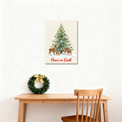 Arbre sur toile, cerf