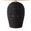 Lampe de table Ezzy avec base en rotin de style corde noire, abat-jour en lin ivoire-117053994