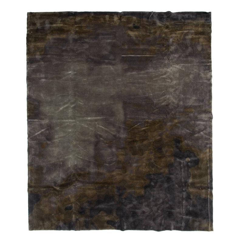 Charocal Solid Wool Silk Blend Rug - 14'x 16'