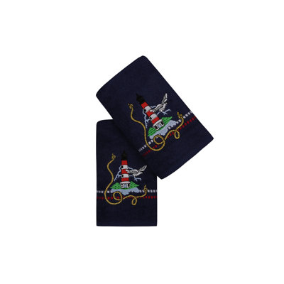 Ensemble de 2 serviettes 100% coton Metcalf