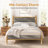 Mid-Century Upholstered Platform Bed-1303522898