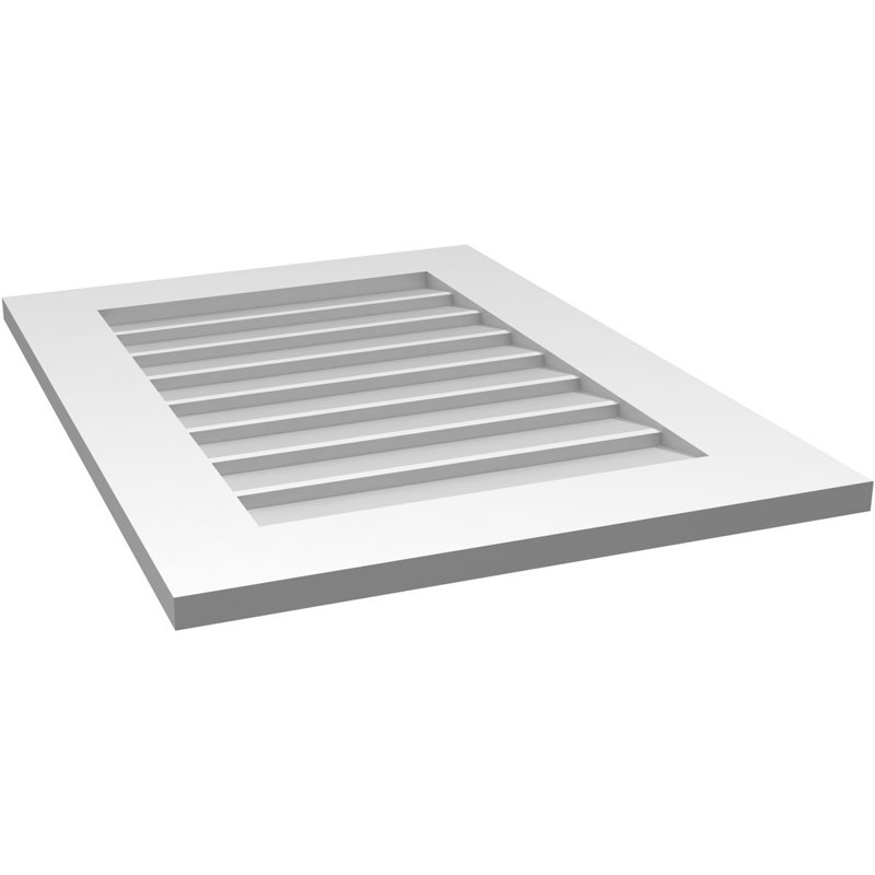 Vent à pignon rectangulaire en uréthane non-fonctionnel, H 30 po x l 22 po x P 1 po
