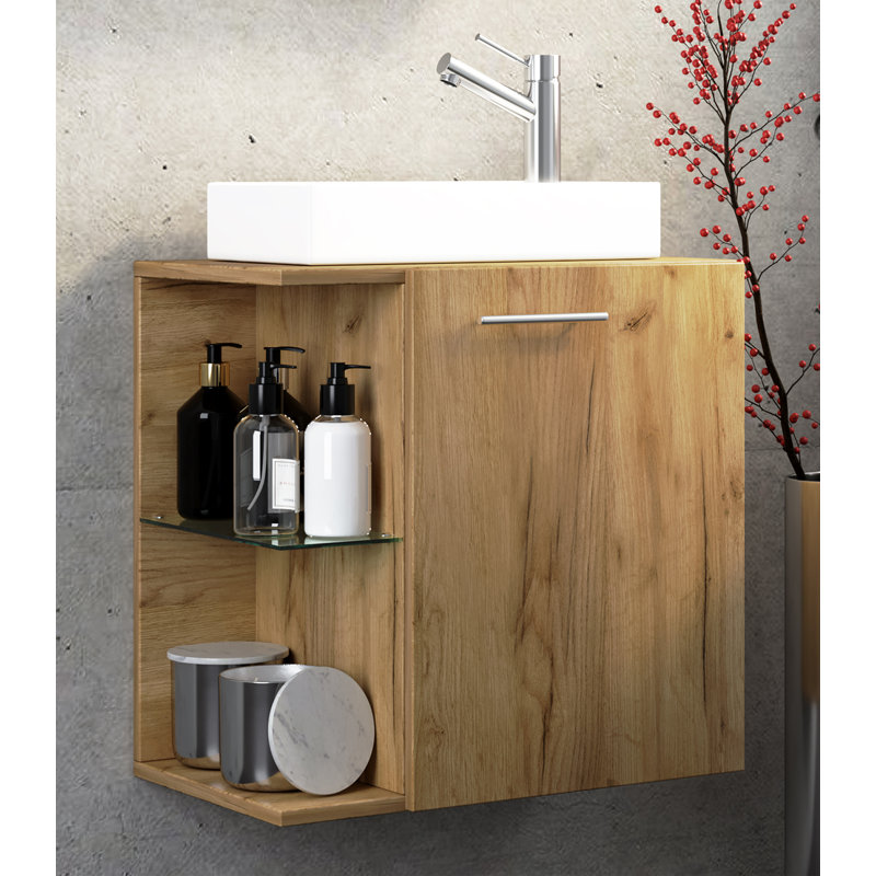 Raminta Bathroom Furniture Suite, White/Wood