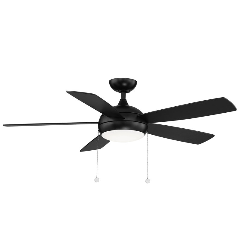 52'' Ceiling Fan with LED Lights, Matte Black