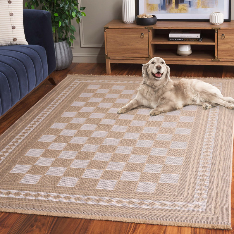 Tapis à motif géométrique Orrego, Rectangle 5 pi 3 po x 7 pi 6 po