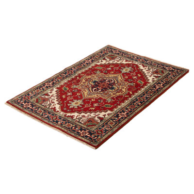 One-of-a-Kind 3'11" X 5'10" New Age Wool Area Rug in