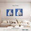 Brampt, lapin blanc sur fond bleu