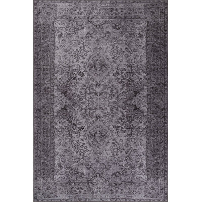Luxurious Grey Area Carpet, 5.0 x 7.5 Feet | 100% Polyester, 1850 g/m² | Soft Pile Height: 0.2 Inches | Eco-Friendly Recycled Poly Cotton Underside | Machine Carpet, Perfect for Living Room & Bedroom Decor