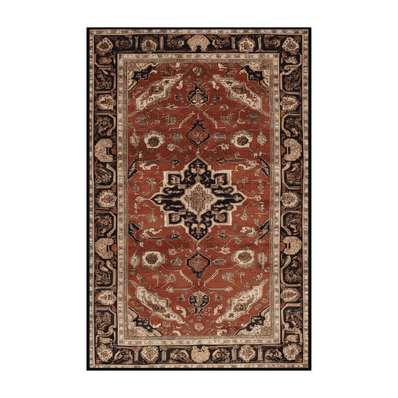 Tapis brun lavable à la machine, Rectangulaire 2 pi x 3 pi