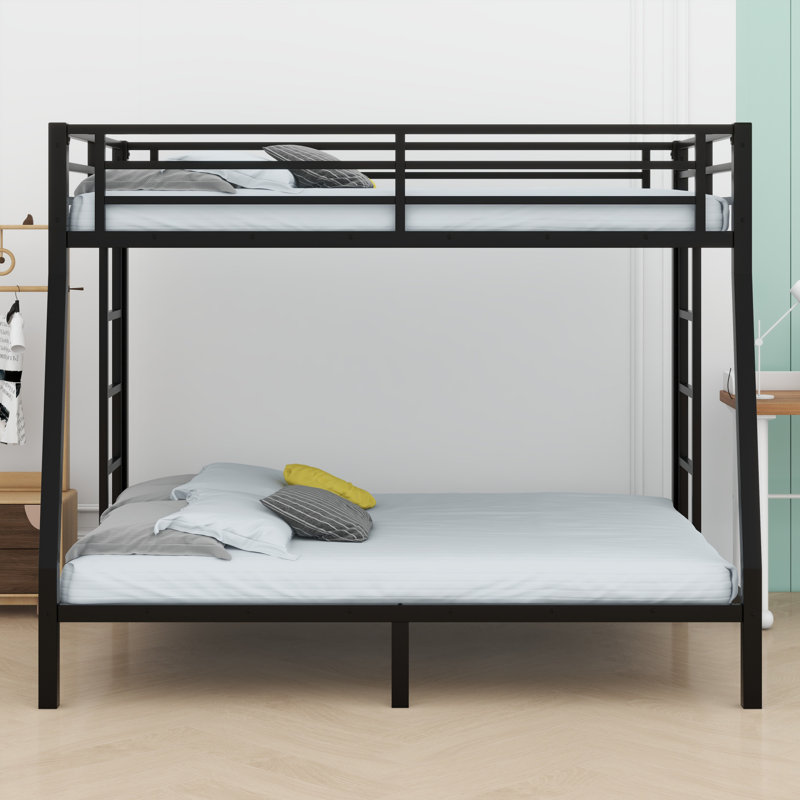 Metal Bunk Bed, Queen Over King