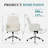 Comfy Upholstered Fabric Computer Desk Chair with Armrests and Wheels-1954229850