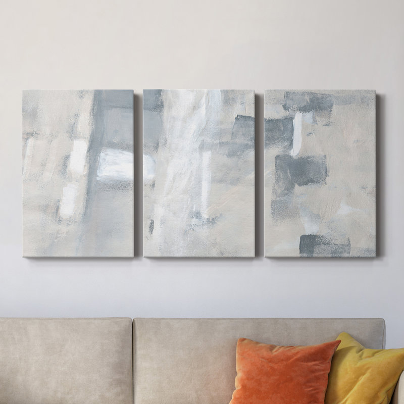 Fogscape I - Toile tendue avec châssis de qualité supérieure - prête à être accrochée, H 18 po x l 36 po x P 1 po