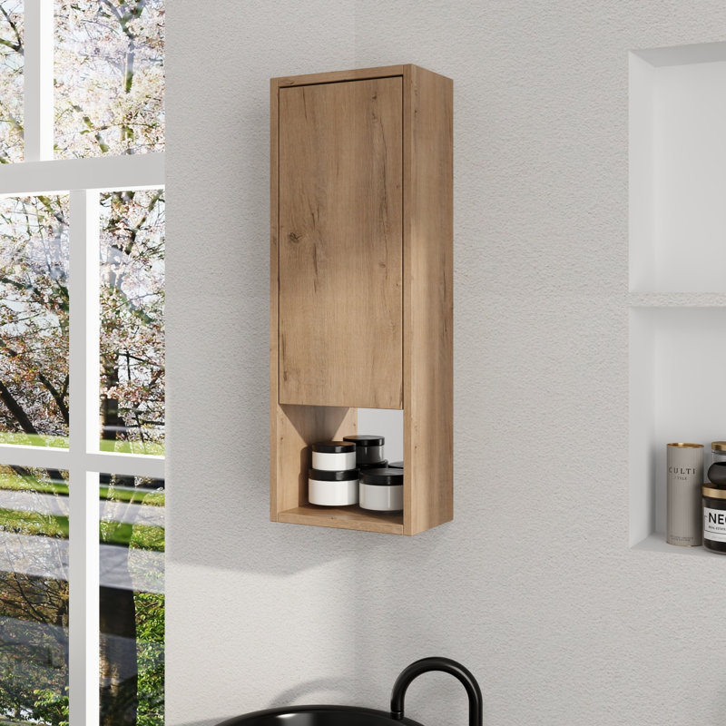 Armoire à miroir murale Canton 10 po L avec porte à fermeture douce et étagères intérieures à plusieurs niveaux