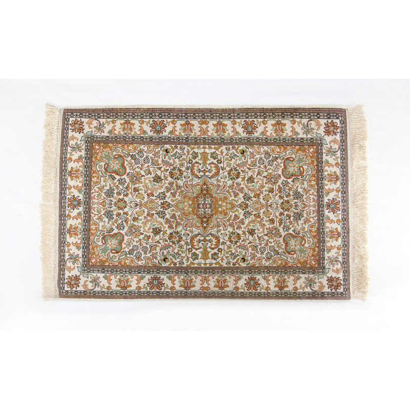 Kashan Silk Oriental Area Rug