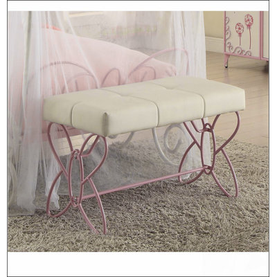 Bench 19 x 32 x 17,Priya II Bench in & Light Purple