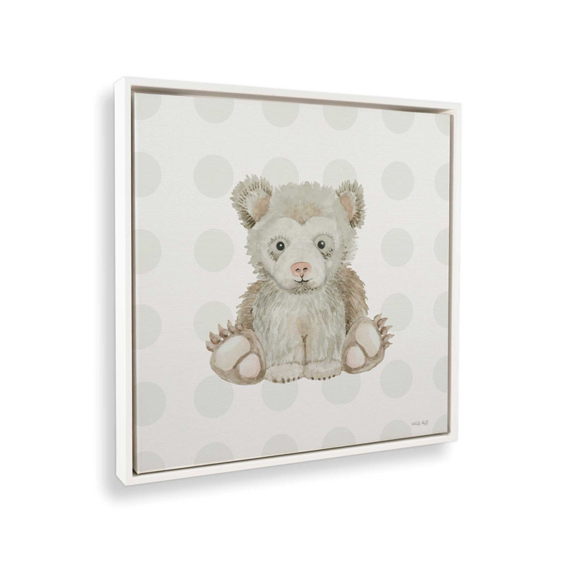 Baby Bear by Cindy Jacobs Art Print, 21.5" H x 21.5" W, White, Framed Canvas
