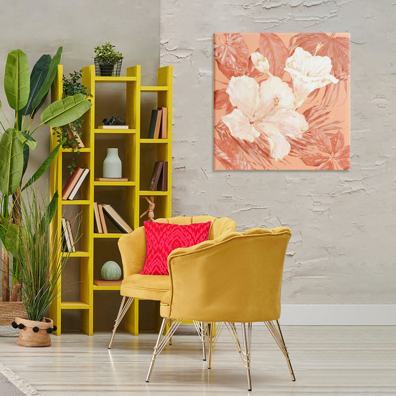  "Hibiscus & Leaf Bunch", art mural par Paul Brent, H 30 po x l 30 po