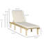 Outsunny Chaise Lounge Chair for Outdoor, Patio Recliner with 4-Position Adjustable Backrest