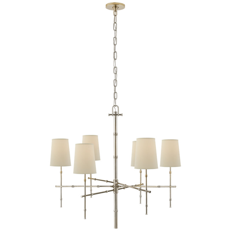 Grenol 6 - Light Chandelier, Polished Nickel
