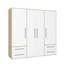 Minija 4 Door Manufactured Wood Wardrobe-1614953367