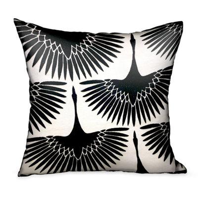 Black Swan Square Pillow Cover & Insert
