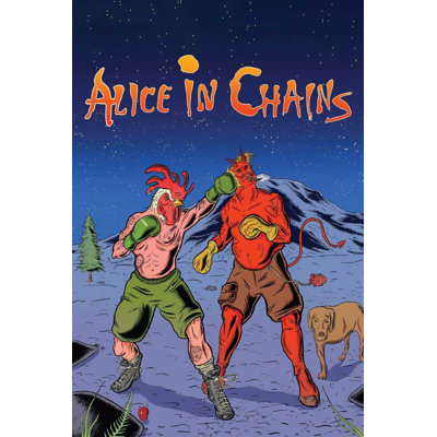 «ACHETER DES ARTS POUR MOINS» sous licence officielle d'Alice dans les chaînes, coq de boxe 24 po x 36 po, affiche d'art - reproduction décorative - papier affiche - prêt à encadrer