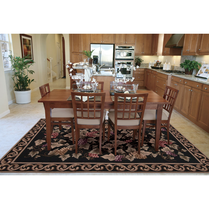 Griz Black Novelty Rug, 7'6" Oval