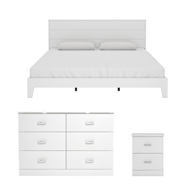 Ensemble de chambre à coucher moderne 3 pièces Hodson